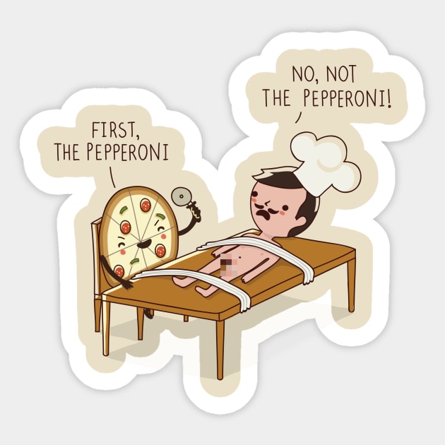 The pepperoni Sticker by wawawiwa